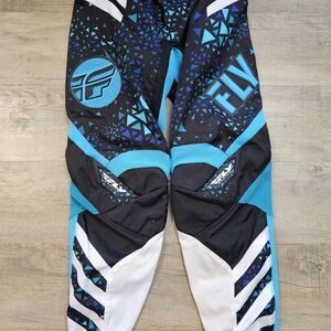 Kids Motocross Pants - Black and Blue